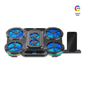 Cooler para Laptop Airboom Glacial 6 AB055 RGB 6 Ventiladores