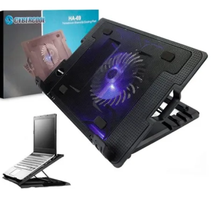 Cooler para Laptop Cybercool HA-69 con Ventilador de 14 cm y LED Azul (9”–17”)