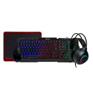 Kit Gamer 4 en 1 Teros TE-4063N Teclado + Mouse + Headset + Mousepad