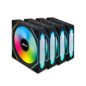 Kit 4 Ventiladores ARGB Vektor AB 201 RGB con Controlador